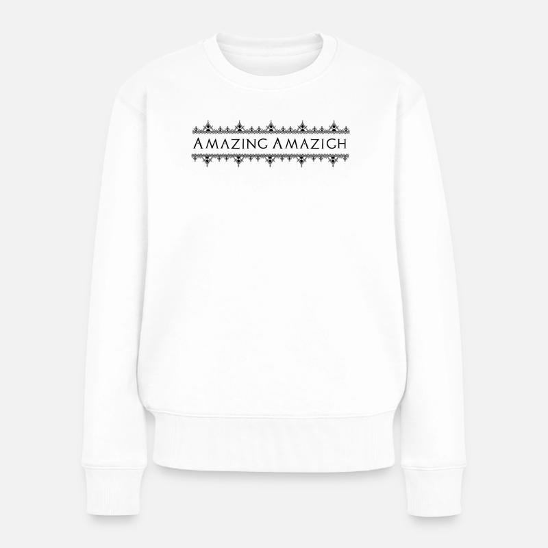 Erstaunlicher Amazigh - Frauen Premium Bio Pullover - Weiß