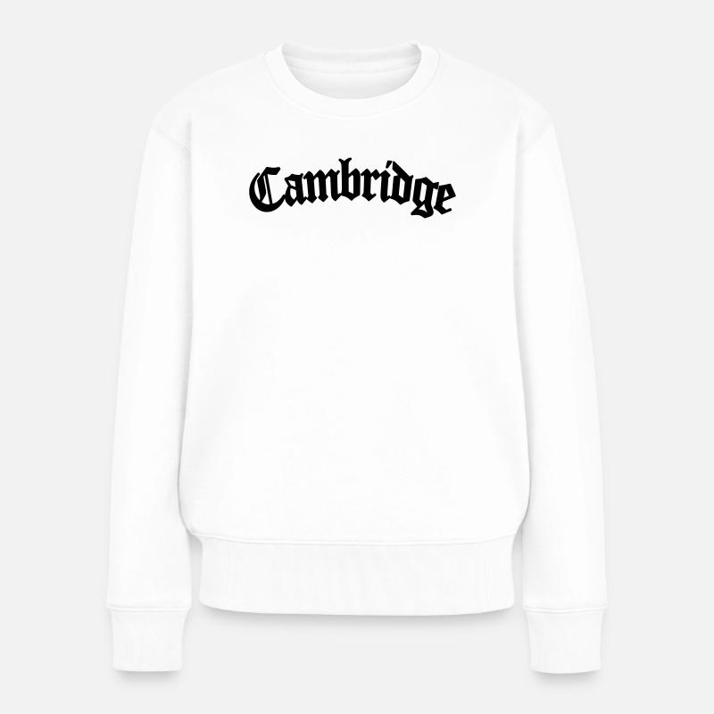 cambridge - Frauen Premium Bio Pullover - Weiß