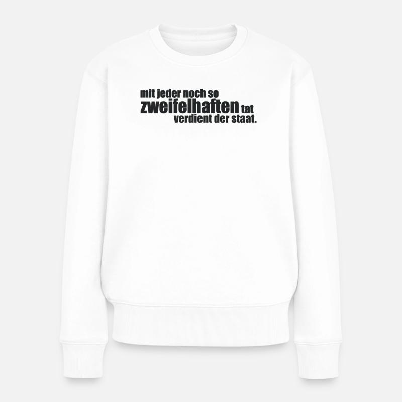 zweifelhafte Taten - Frauen Premium Bio Pullover - Weiß