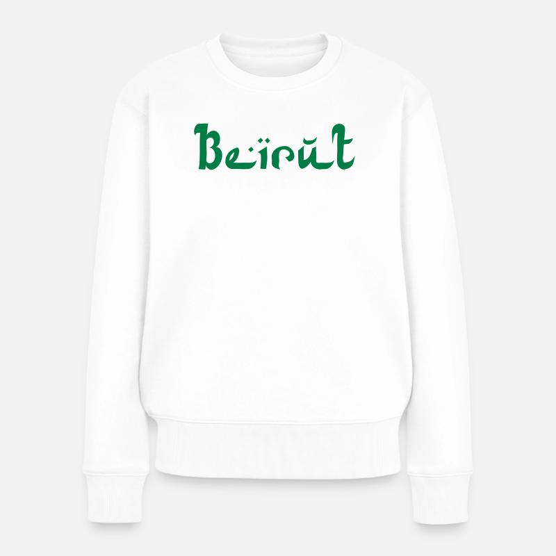 BEIRUT Lebanon Libanon - Frauen Premium Bio Pullover - Weiß