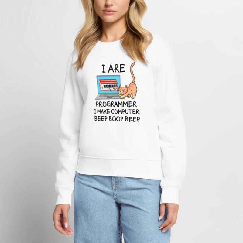 Computer Science Fun Saying Programmer Cat Gift Women's Premium Organic Jumper