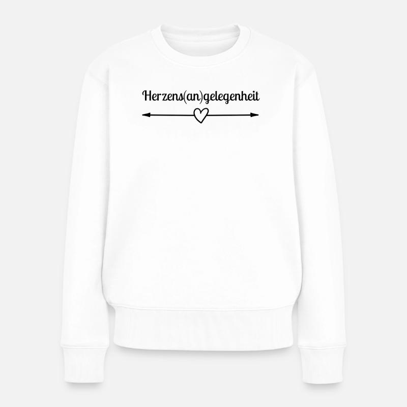 Herzens(an)gelegenheit - Frauen Premium Bio Pullover - Weiß