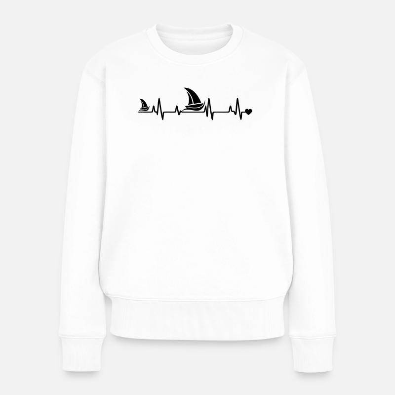 Cœur de voilier - Pull Premium bio Femme - blanc