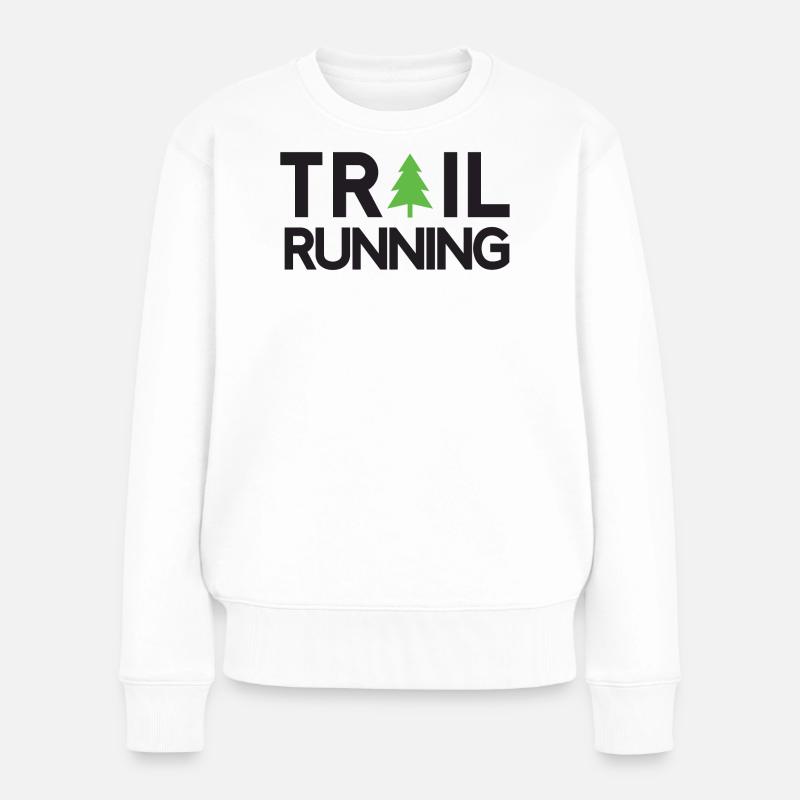 Trailrunning - Frauen Premium Bio Pullover - Weiß