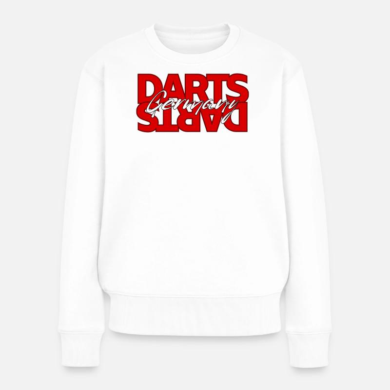 Darts Deutschland Logo - Frauen Premium Bio Pullover - Weiß
