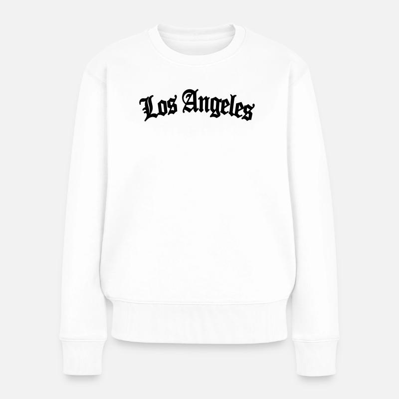 los angeles - Frauen Premium Bio Pullover - Weiß