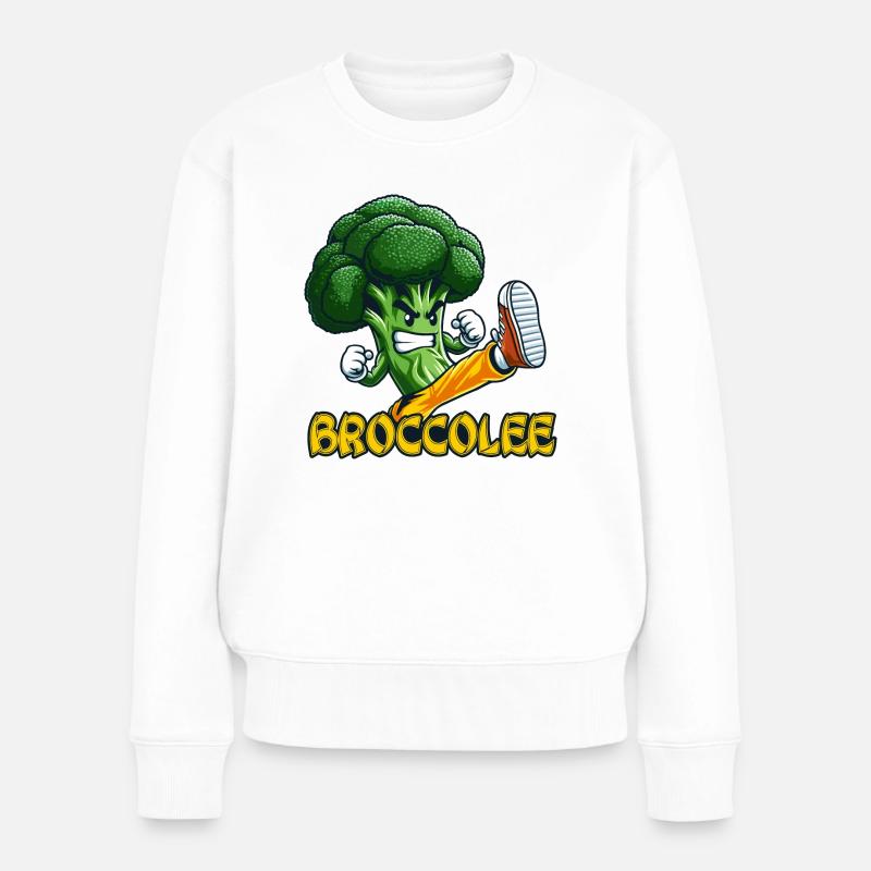Brocco Lee - Pull Premium bio Femme - blanc