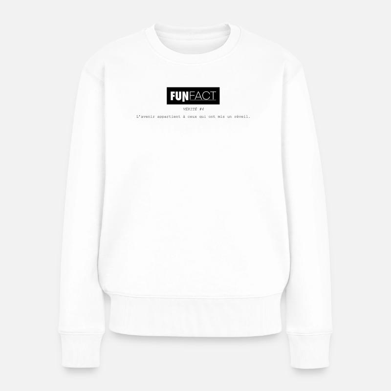 FUNFact_-4 - Pull Premium bio Femme - blanc