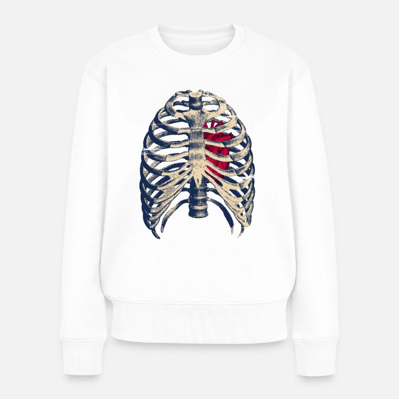Le Cœur, verset 2 - Pull Premium bio Femme - blanc
