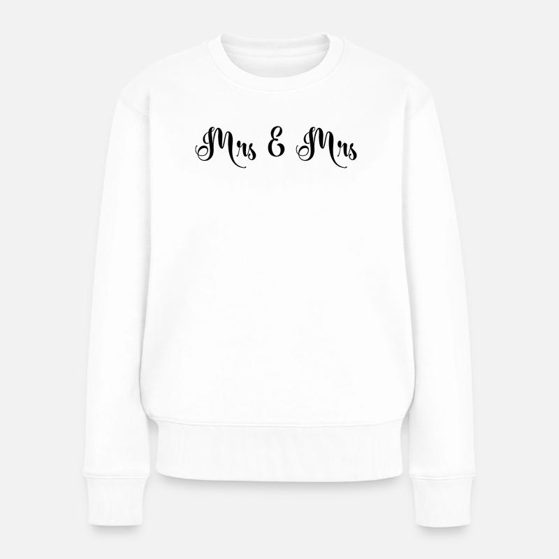 Mrs & Mrs Design pour les mariages lesbiens - Pull Premium bio Femme - blanc