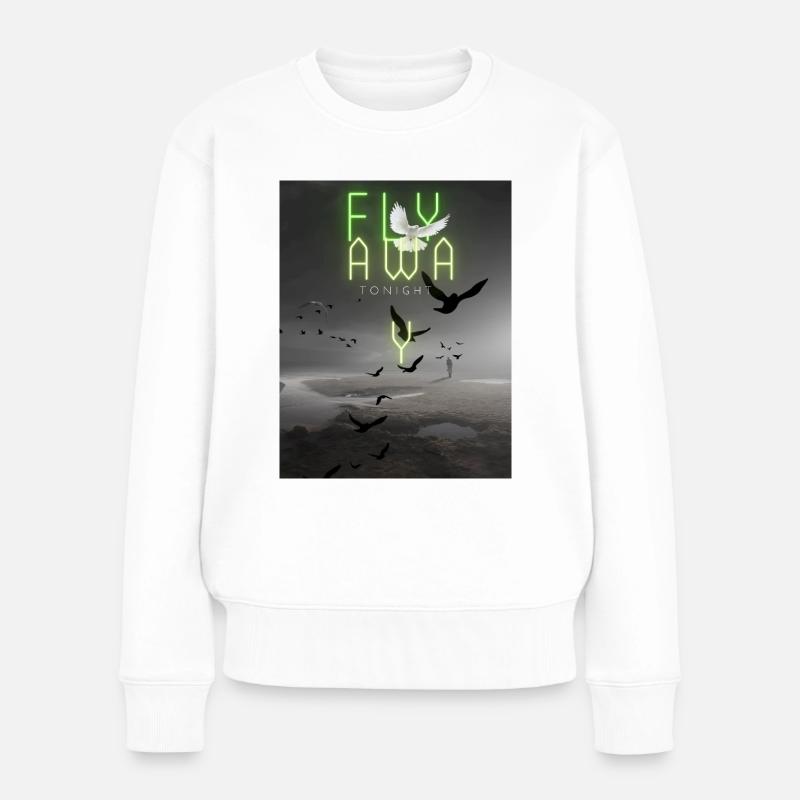 FLY AWAYDesign - Frauen Premium Bio Pullover - Weiß