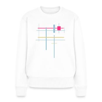 Arrière-plan Vecteur minimal Abstrait - Pull Premium bio Femme - blanc - Devant - Julia (174cm)