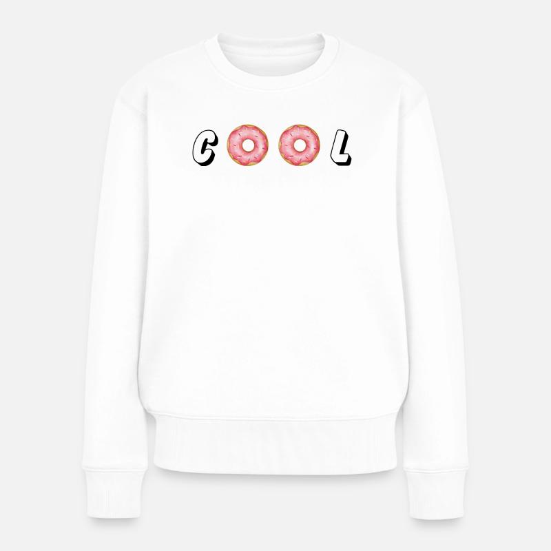 Leckere Donuts mit bunten Streuseln - Frauen Premium Bio Pullover - Weiß