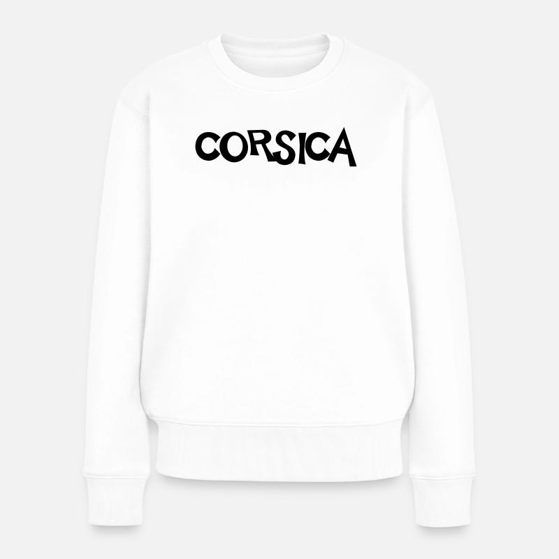 Korsika (V) - Frauen Premium Bio Pullover - Weiß