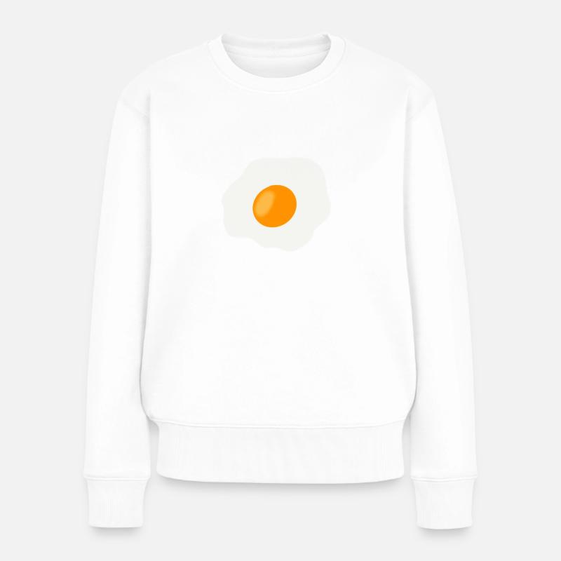 fried egg - Women's Premium Organic Jumper - white