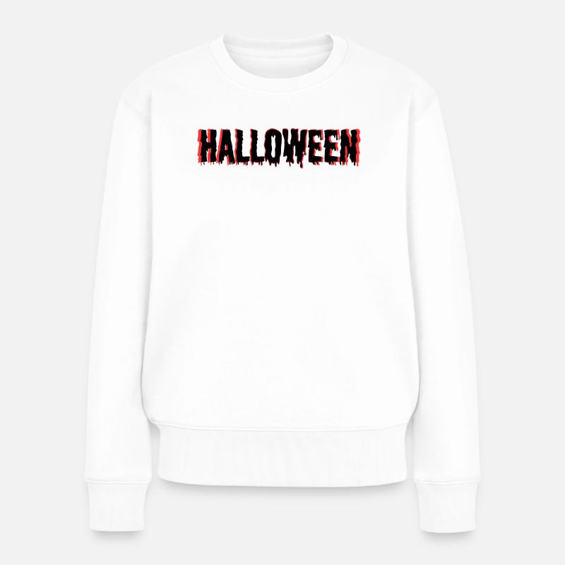 Halloween - Frauen Premium Bio Pullover - Weiß