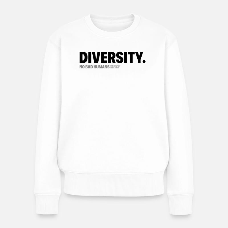 Diversity - Frauen Premium Bio Pullover - Weiß