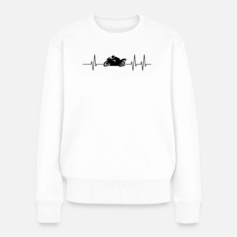 motocyclette - Pull Premium bio Femme - blanc