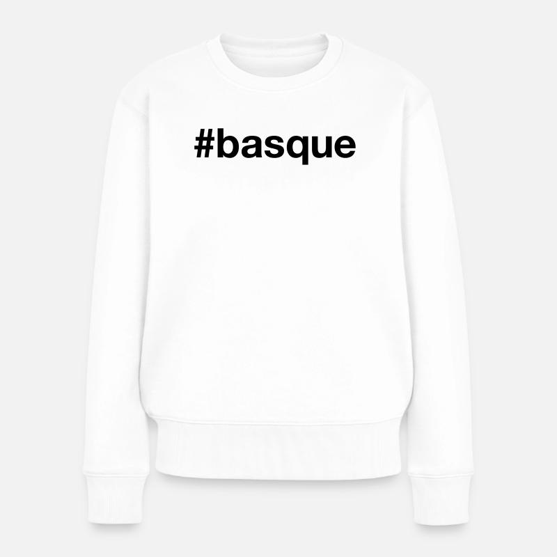 Pays Basque Basque Hashtag - Pull Premium bio Femme - blanc