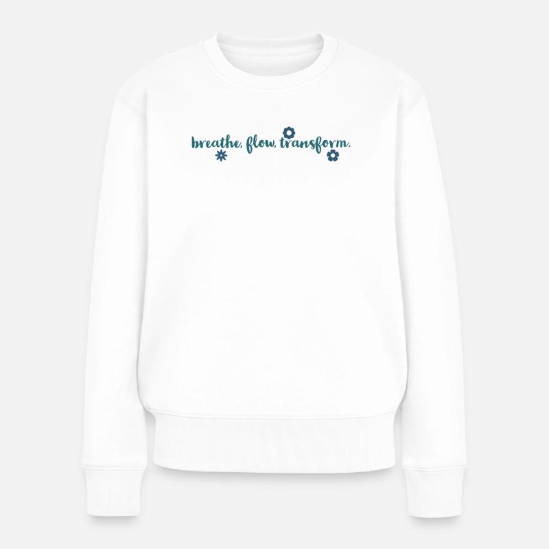 yoga mantra - Frauen Premium Bio Pullover - Weiß