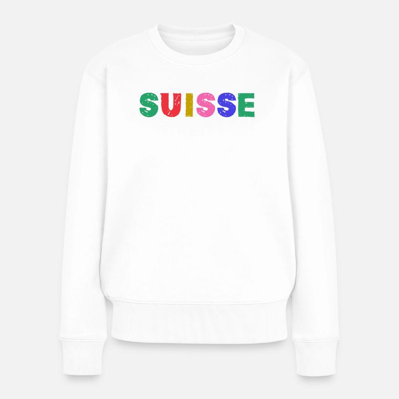 SUISSE - Pull Premium bio Femme - blanc