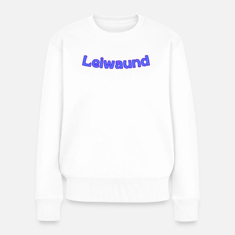 leiwaund - Frauen Premium Bio Pullover - Weiß