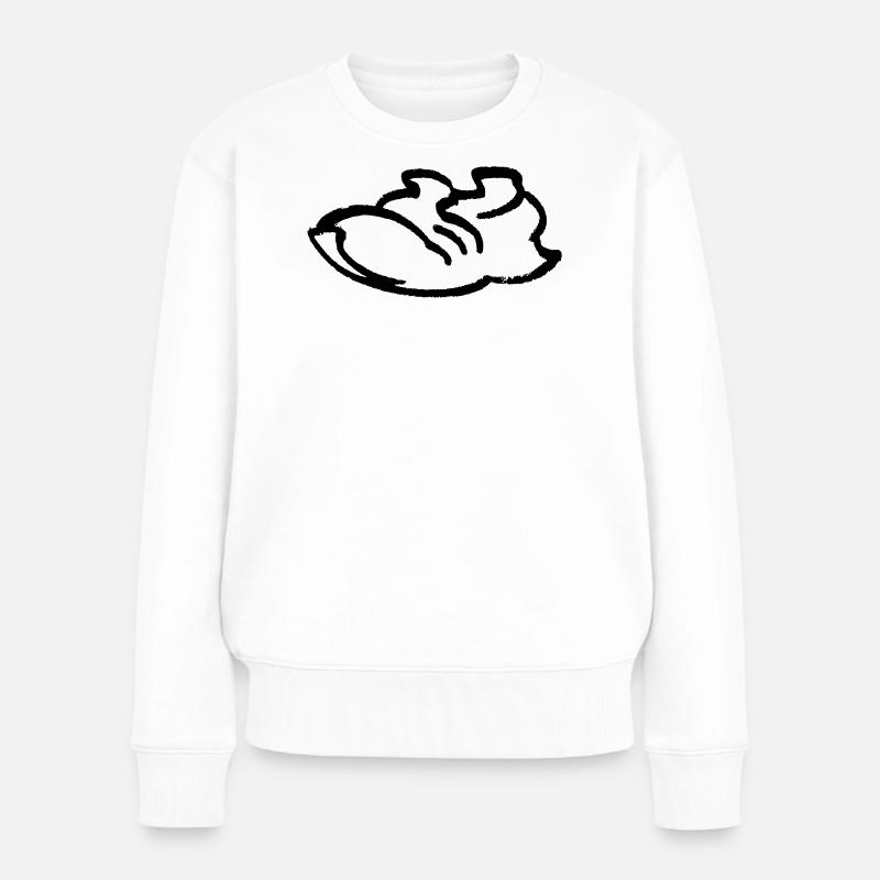 Contour de la chaussure de course - Pull Premium bio Femme - blanc