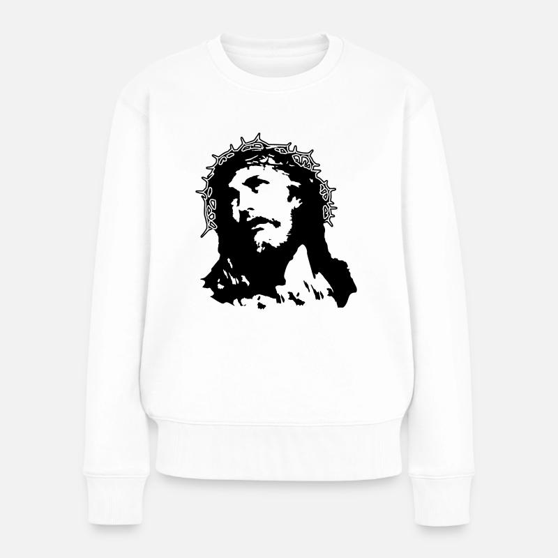 Jesus - Pull Premium bio Femme - blanc