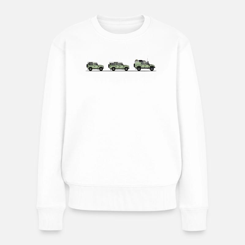Defender - 90, 110 und Offroad - Frauen Premium Bio Pullover - Weiß