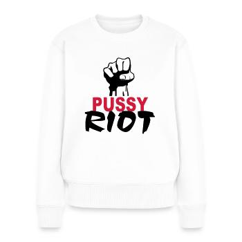 Pussy Riot - Women's Premium Organic Jumper - white - Front - Julia (174cm)
