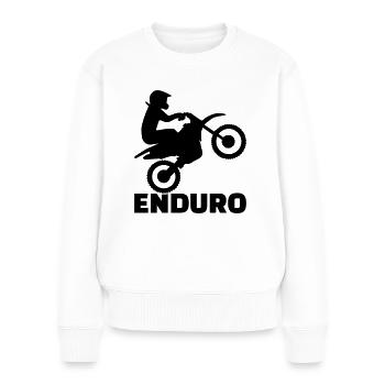 Enduro - Pull Premium bio Femme - blanc - Devant - Julia (174cm)