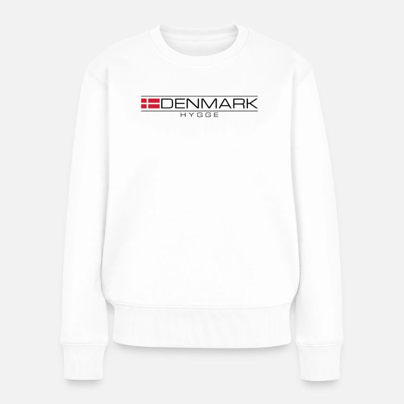 Dänemark Hygge Denmark Nordic Design - Frauen Premium Bio Pullover - Weiß