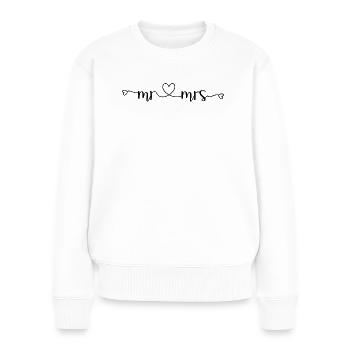 Mr & Mrs Heart Design for Wedding - Women's Premium Organic Jumper - white - Front - Julia (174cm)