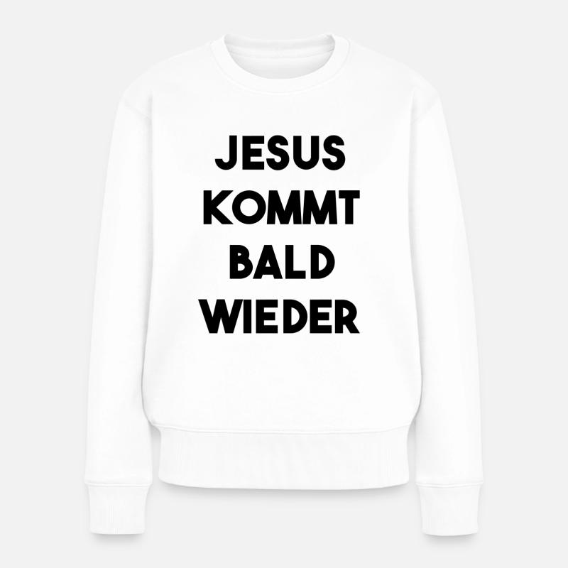 jesus kommt bald wieder - Evangelisation - Frauen Premium Bio Pullover - Weiß