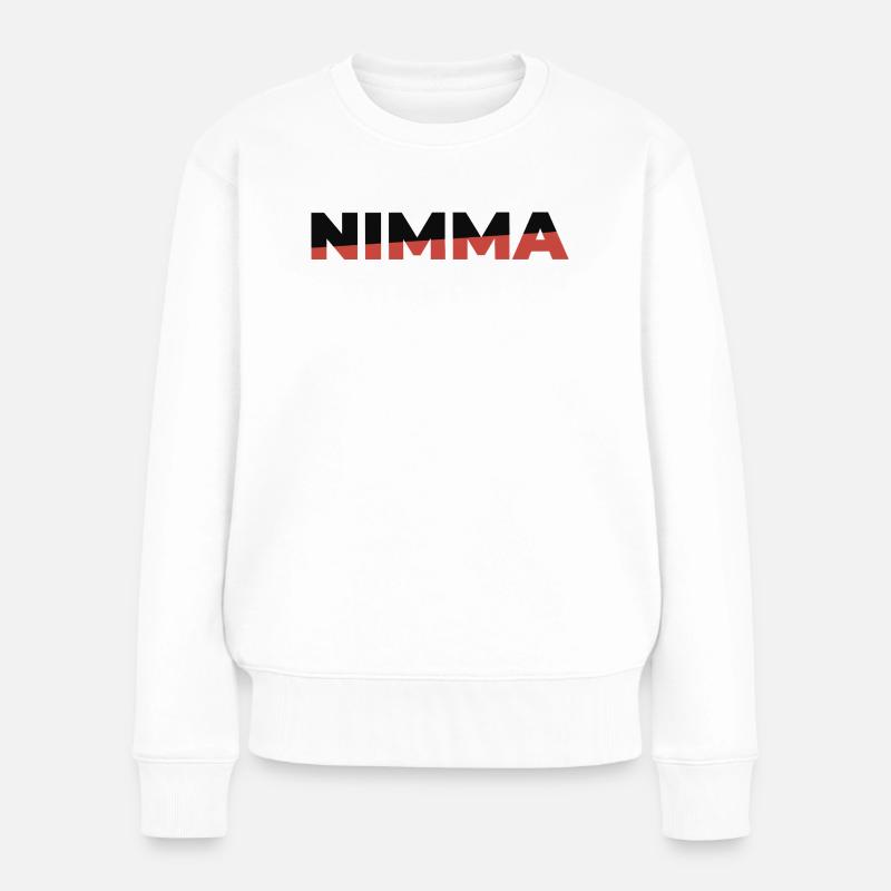 NIMMA - Frauen Premium Bio Pullover - Weiß