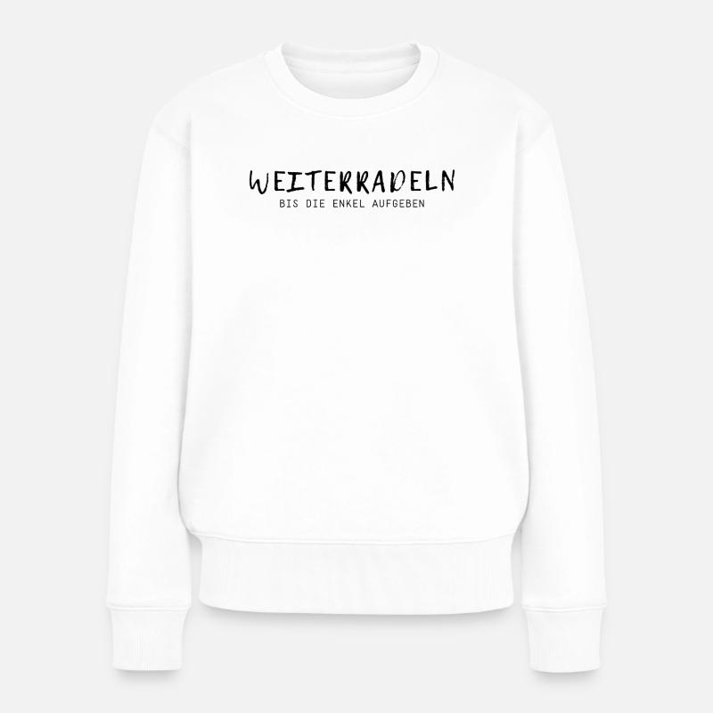 Weiterradeln - Pull Premium bio Femme - blanc