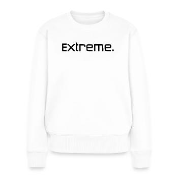 Extreme Schwarz - Frauen Premium Bio Pullover - Weiß - Vorne - Julia (174cm)