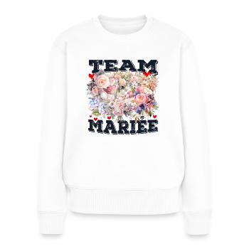 Team Mariée Evjf Future Mariée Team Bride - Pull Premium bio Femme - blanc - Devant - Julia (174cm)
