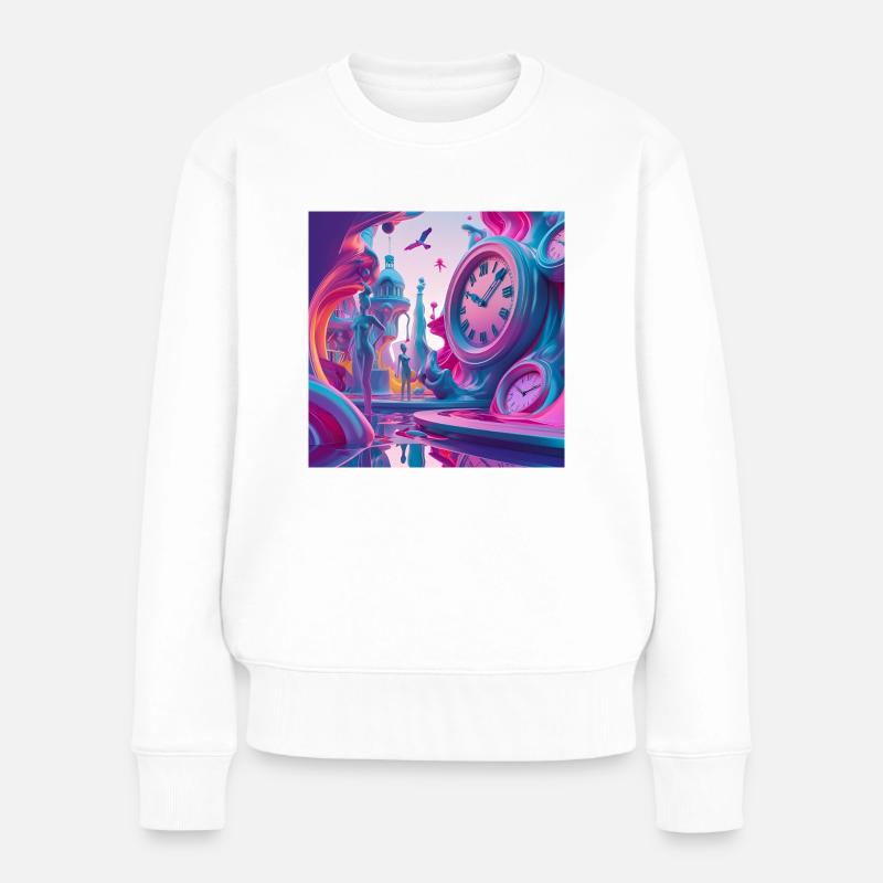 Hypersurrealismus - Frauen Premium Bio Pullover - Weiß