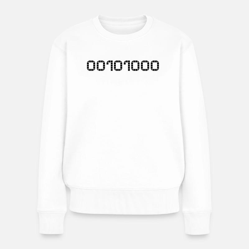 Notation binaire - 40 - Pull Premium bio Femme - blanc