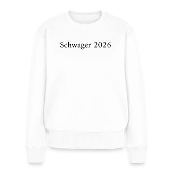 Schwager 2026 – Lettrage familial - Pull Premium bio Femme - blanc - Devant - Julia (174cm)