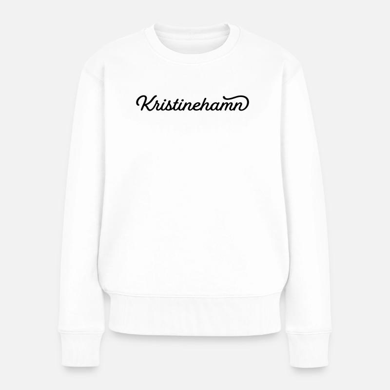 Kristinehamn noir - Pull Premium bio Femme - blanc