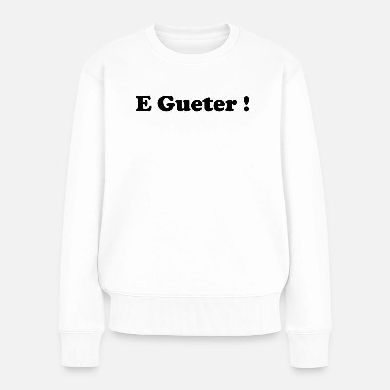 E_gueter_logo - Frauen Premium Bio Pullover - Weiß