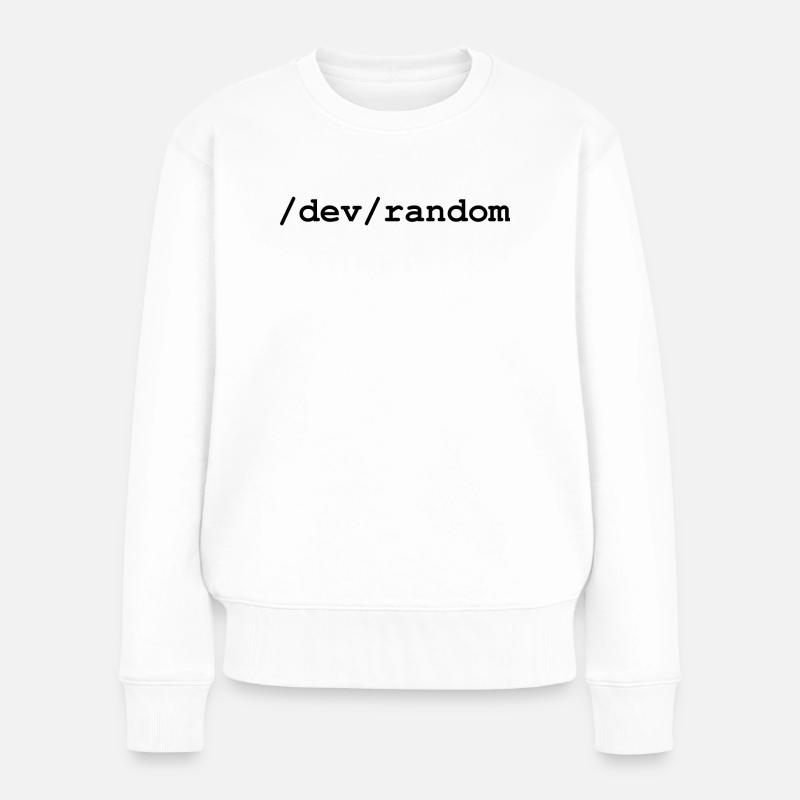 Linux random number generator - /dev/random - Women's Premium Organic Jumper - white