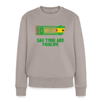 Équipe de football de Sao Tomé-et-Principe - Pull Premium bio Femme - taupe - Devant - Julia (174cm)