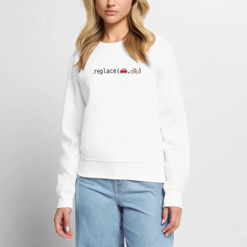 Replace cars with bikes; Python edition Women's Premium Organic Jumper