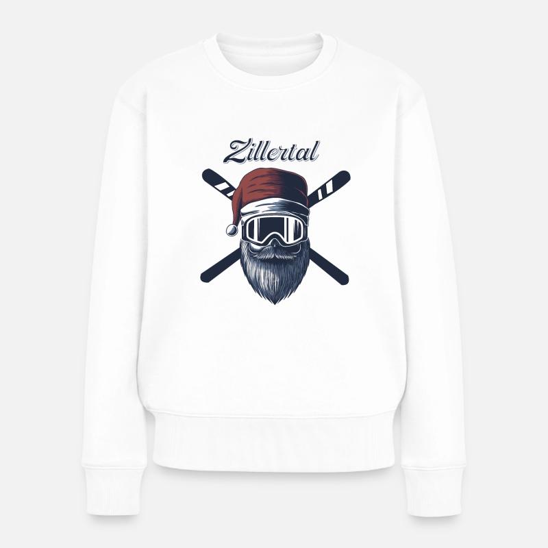 Zillertal Ski Sknowboard - Frauen Premium Bio Pullover - Weiß
