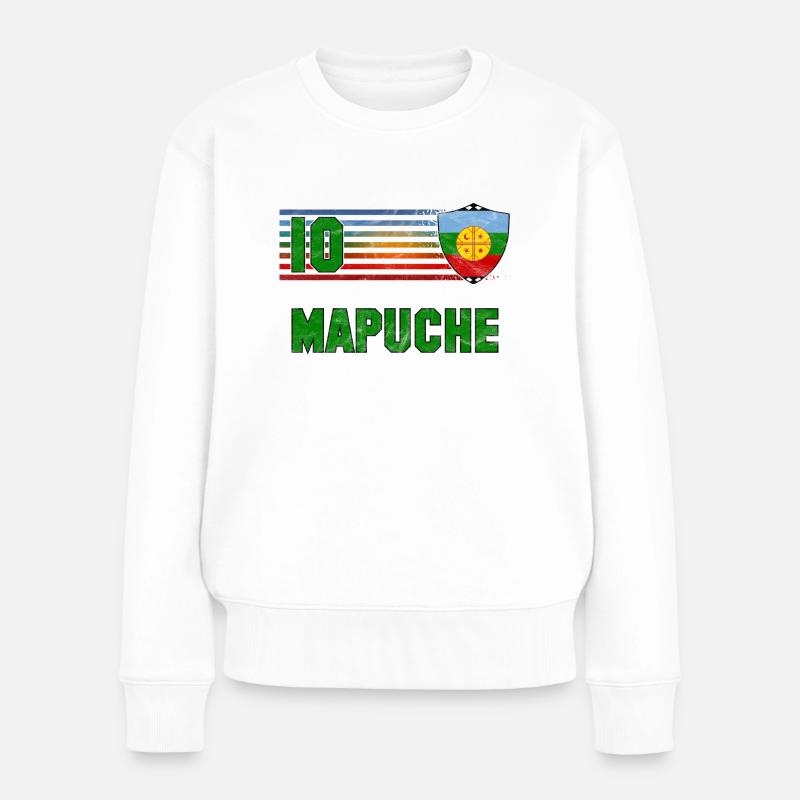 Équipe Mapuche de football - Pull Premium bio Femme - blanc