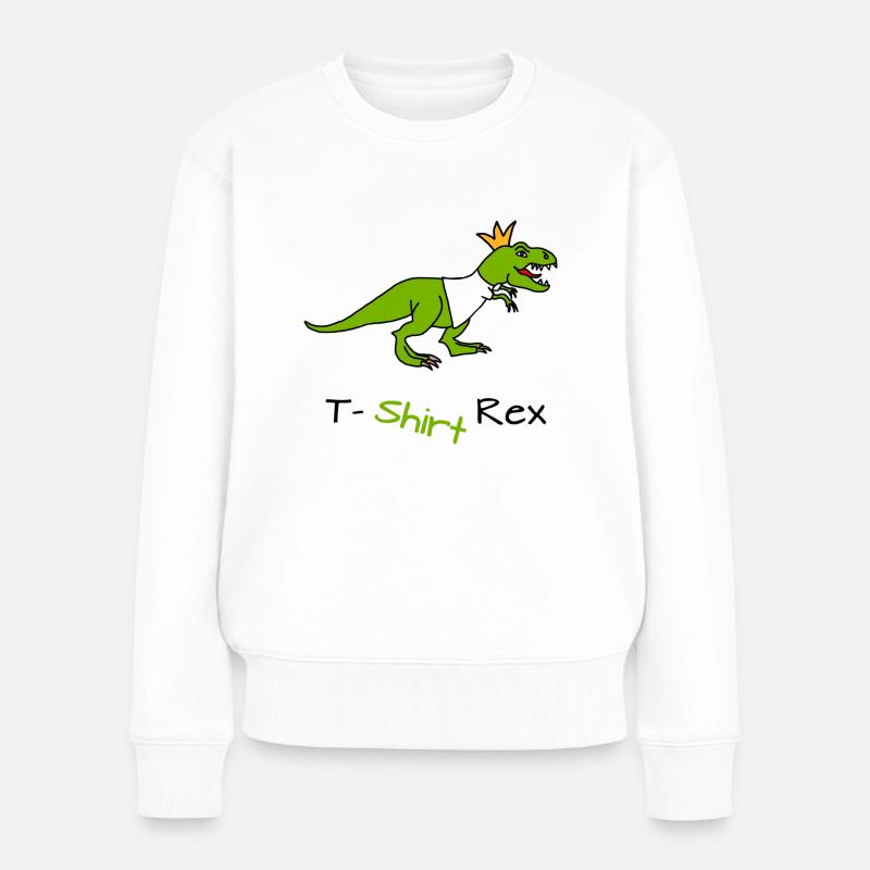 T-Shirt Rex - Frauen Premium Bio Pullover - Weiß