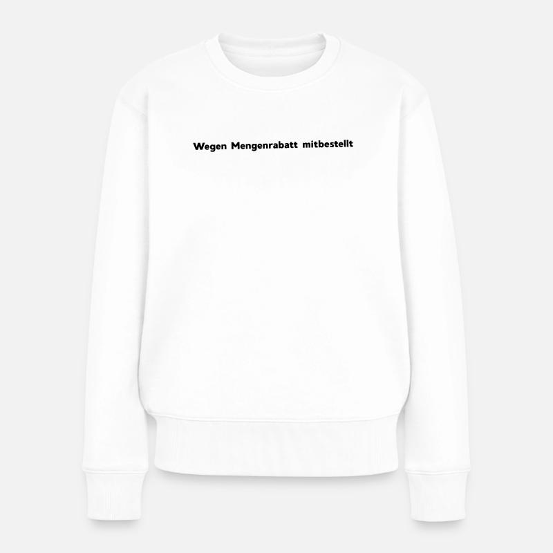 Mengenrabatt - Frauen Premium Bio Pullover - Weiß